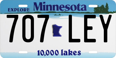 MN license plate 707LEY