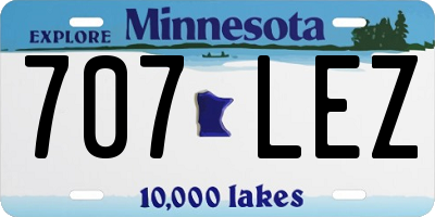 MN license plate 707LEZ