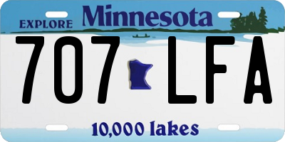 MN license plate 707LFA
