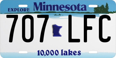 MN license plate 707LFC