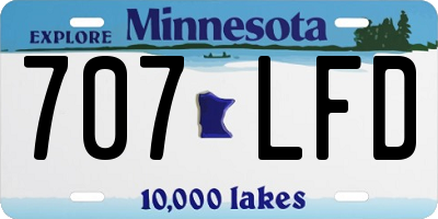 MN license plate 707LFD