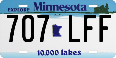 MN license plate 707LFF