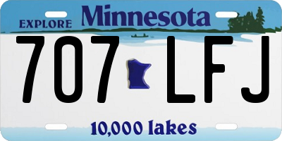 MN license plate 707LFJ
