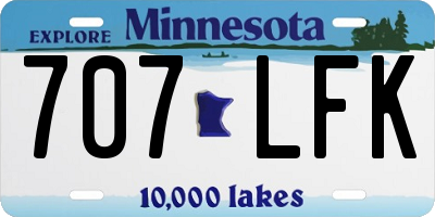 MN license plate 707LFK