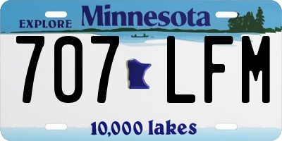 MN license plate 707LFM