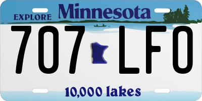 MN license plate 707LFO