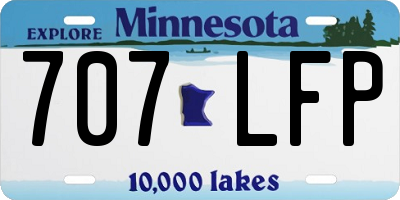 MN license plate 707LFP
