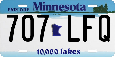 MN license plate 707LFQ