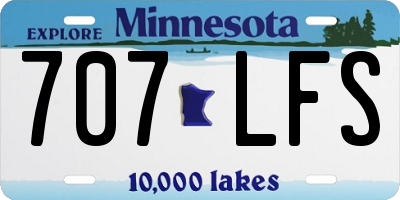 MN license plate 707LFS