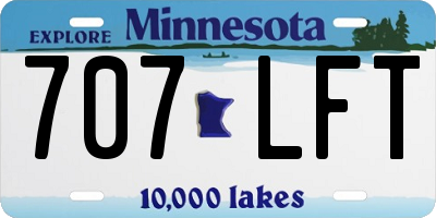 MN license plate 707LFT