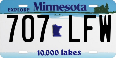 MN license plate 707LFW