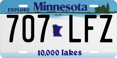 MN license plate 707LFZ