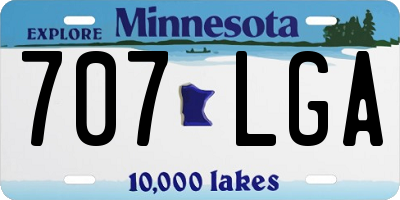 MN license plate 707LGA