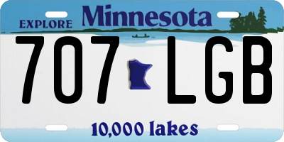 MN license plate 707LGB