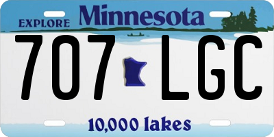 MN license plate 707LGC
