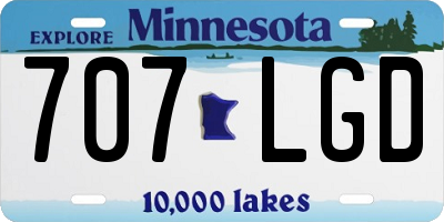 MN license plate 707LGD