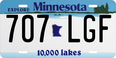 MN license plate 707LGF