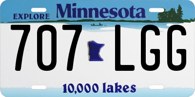 MN license plate 707LGG