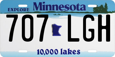 MN license plate 707LGH
