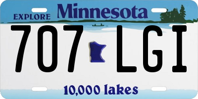 MN license plate 707LGI