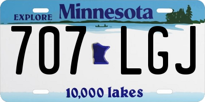 MN license plate 707LGJ