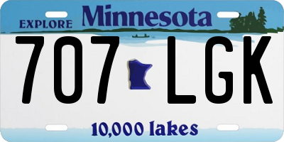 MN license plate 707LGK