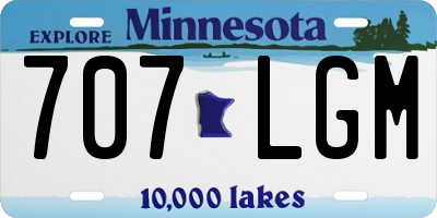 MN license plate 707LGM