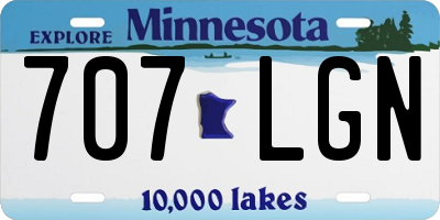 MN license plate 707LGN