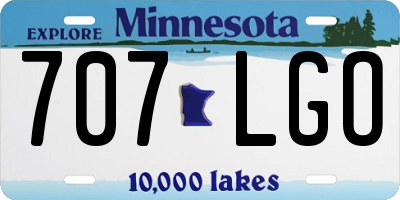 MN license plate 707LGO