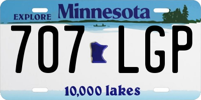 MN license plate 707LGP
