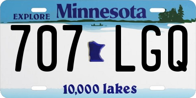 MN license plate 707LGQ