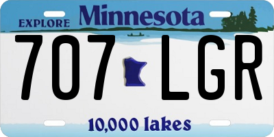 MN license plate 707LGR