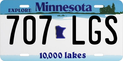 MN license plate 707LGS