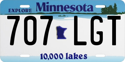 MN license plate 707LGT