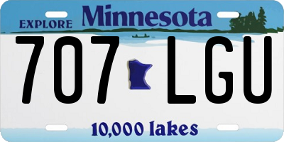 MN license plate 707LGU
