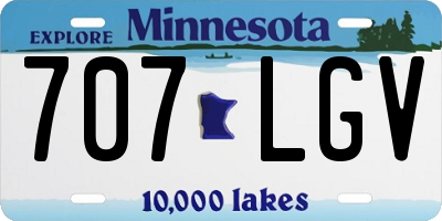 MN license plate 707LGV