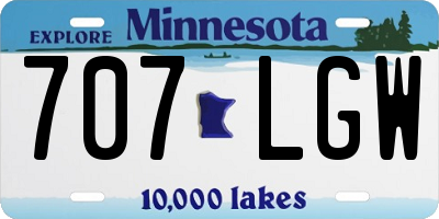 MN license plate 707LGW