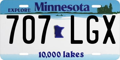 MN license plate 707LGX