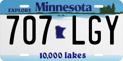 MN license plate 707LGY