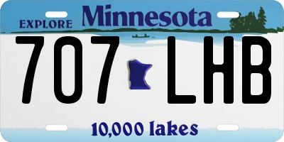 MN license plate 707LHB