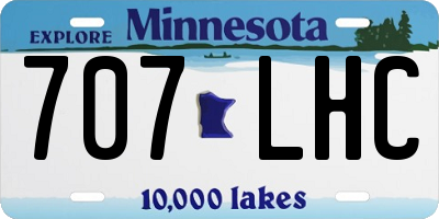 MN license plate 707LHC