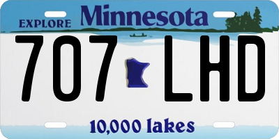 MN license plate 707LHD