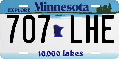 MN license plate 707LHE