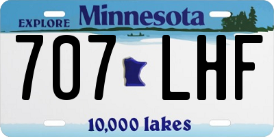 MN license plate 707LHF