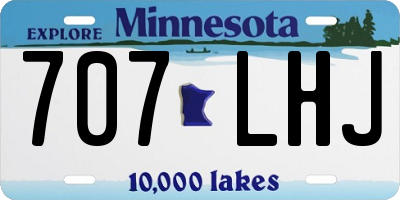MN license plate 707LHJ