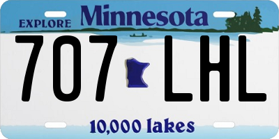 MN license plate 707LHL