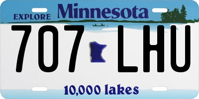 MN license plate 707LHU