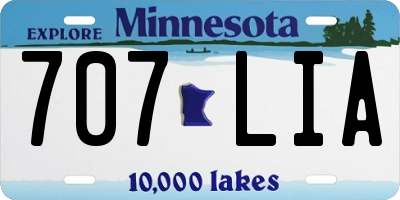 MN license plate 707LIA
