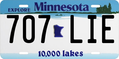 MN license plate 707LIE