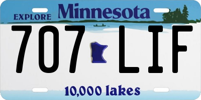 MN license plate 707LIF